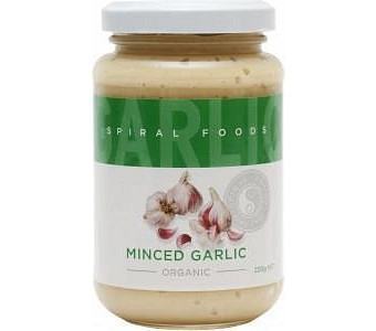 Spiral Organic Minced Garlic G/F Glass 220g