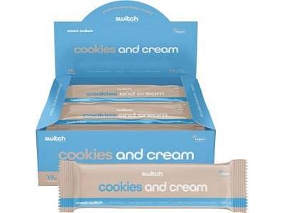 Switch Nutrition Plant Protein Bar Cookies and Cream 12x60g