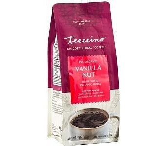 Teeccino Chicory Herbal Coffee All Purpose Grind Vanilla Nut Medium Roast No Caf 312g