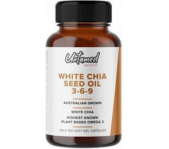 Untamed Health White Chia Seed Oil 3-6-9 120 Softgel caps