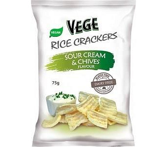 Vege Rice Cracker Sour Cream & Chives G/F 5x75g