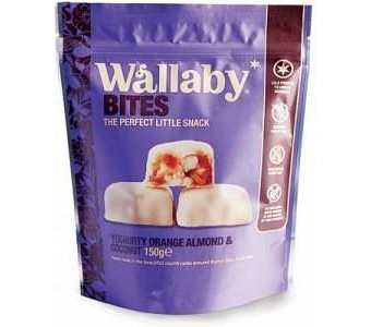 Wallaby Bites Yoghurt Orange Almond & Coconut G/F 150g