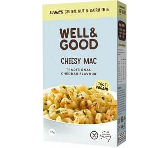 Well And Good Cheesy Mac Traditional Cheddar Flavour G/F 110g