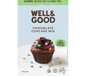 Well And Good Chocolate Cupcake Mix & Choc Frosting G/F 450g