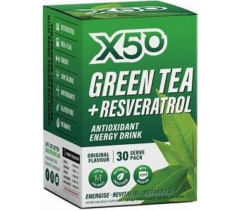X50 Green Tea + Resveratol Original 30 Sachets