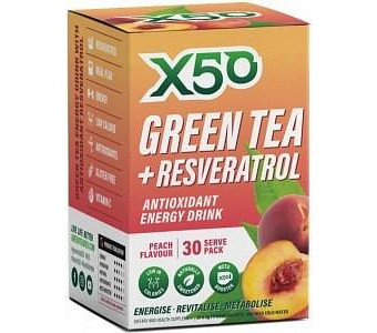 X50 Green Tea + Resveratol Peach 30 Sachets