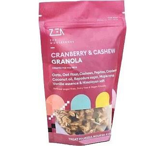 Zen Wholefoods Cranberry & Cashew Granola 300g OCT24