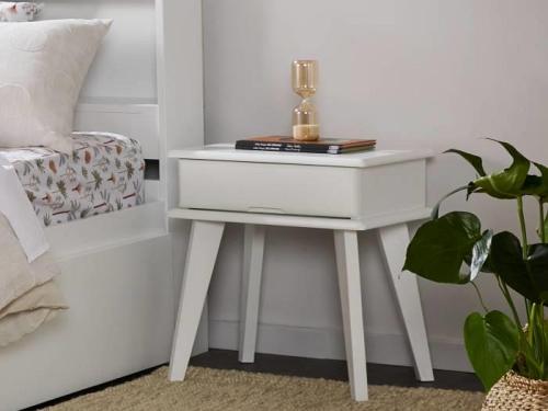 White Bedside Table