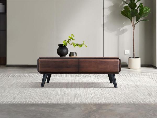 Modern Dark Wood Coffee Table