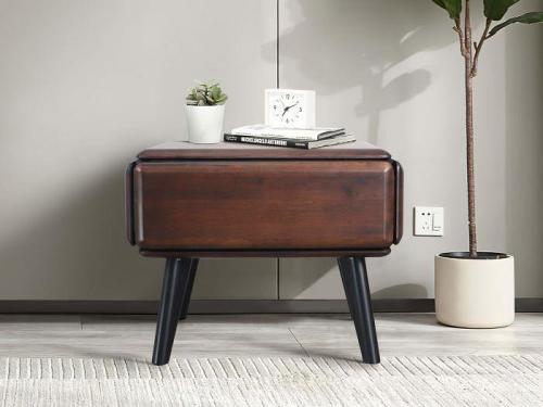 Modern Dark Wood Side Table