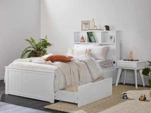Myer 4PCE Hardwood White Toddler Single Bedroom Suite