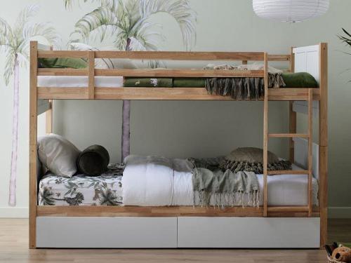 Myer Hardwood King Single Bunk Bed with Storage