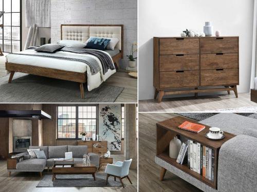 Paris 9PCE Hardwood Living & Bedroom Furniture Package