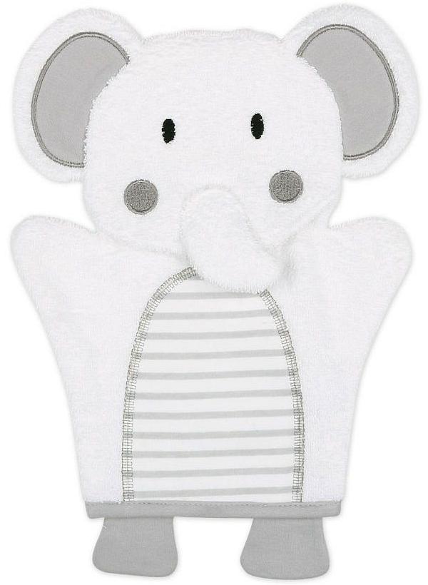 4Baby Hooded Towel & Wash Mitt Grey Elephant