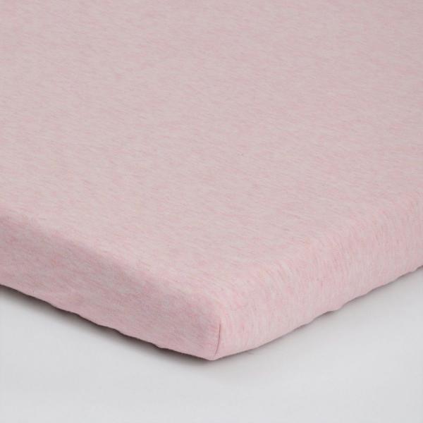 4Baby Jersey Bassinet Fitted Sheet Pink Marle 2 Pack
