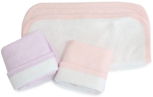 Bubba Blue Confetti Wash Cloths Pink/Lilac Size 3 Pack