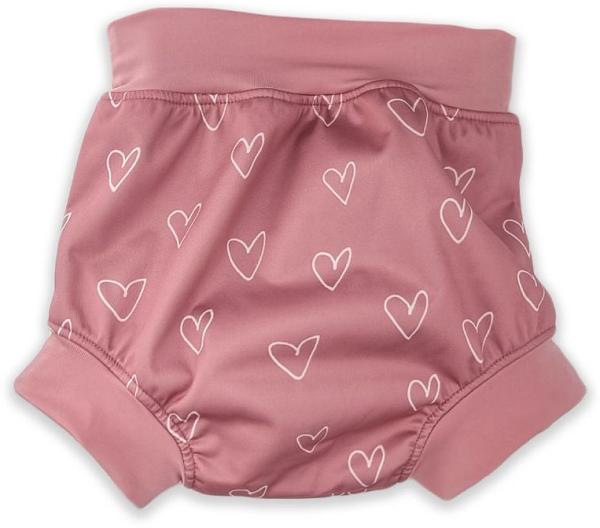 Bubba Blue Swim Nappy Small Berry Hearts