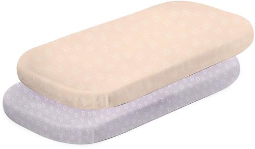 Bubba Nordic 2 Pack Jersey Co- Sleeper Fitted Sheet Peach/Lilac