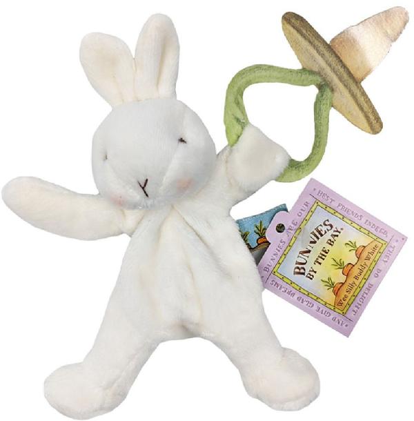 Bunnies By The Bay Wee Silly Buddy Soother Holder Bunny - White