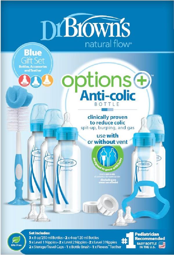 Dr Browns Options+ Bottle Narrow Neck Gift Set Blue