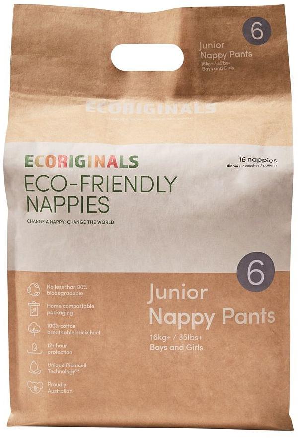 Ecoriginals Nappy Pant - Junior Size 6 - 16 Pack