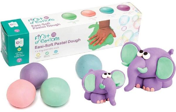 First Creations Easi-Soft Pastel Dough Set Of 4
