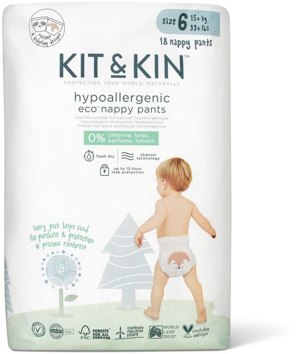 Kit & Kin Junior Nappy Pants - Size 6 - 18 Pack