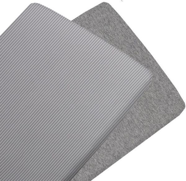 Living Textiles Jersey Bassinet Fitted Sheet Grey Stripe/Melange 2 Pack