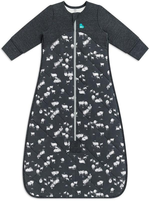 Love To Dream Sleep Bag Cotton & Merino Wool 3.5 Tog Charcoal Size 6-18 Months