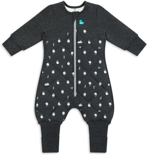 Love To Dream Sleep Suit Cotton & Merino Wool 2.5 Tog Charcoal Size 24-36 Months