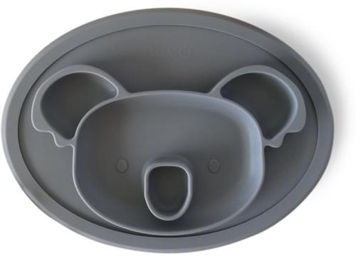 Plum Silicone Placemat Plate - Koala - Grey