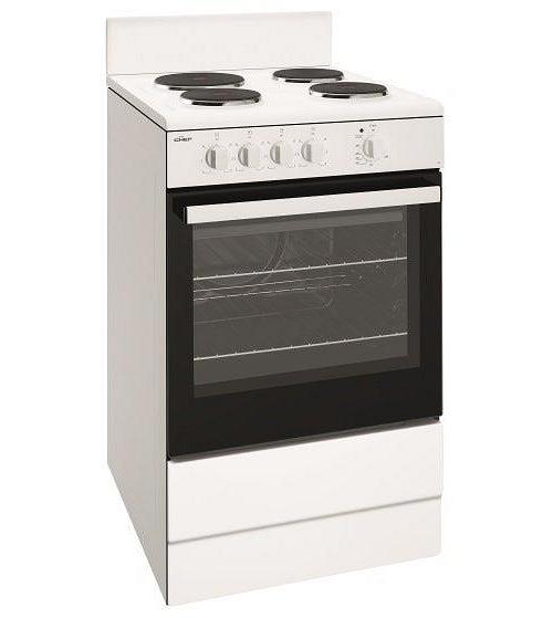 Chef 54cm Electric Upright Cooker - White