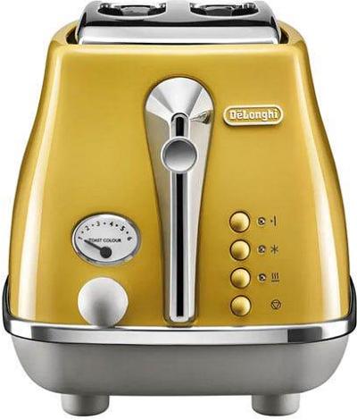 Delonghi Icona Capitals 2 Slice Toaster - New York Yellow