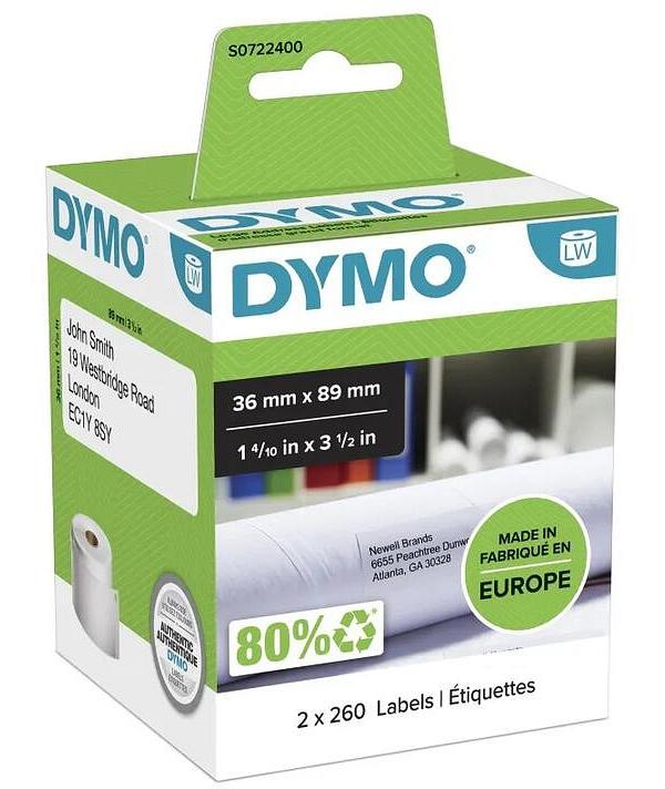 DYMO LABELWRITER LARGE ADDRESS LABELS 36MM X 89MM WHITE