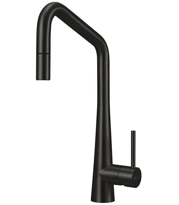 Oliveri Square Goose Neck Mixer Pull Out Lead Free - Gunmetal