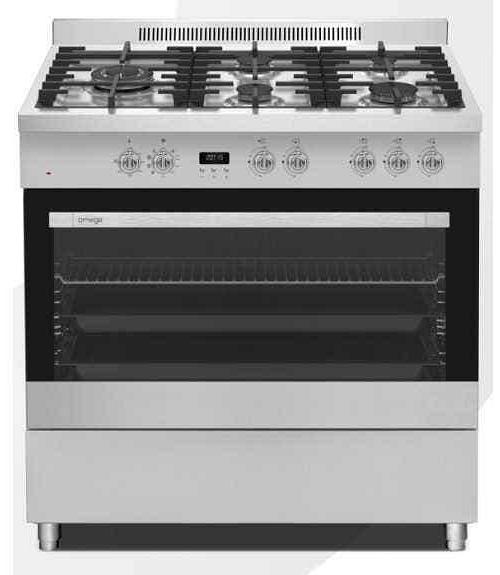 Omega 90cm Duel Fuel Freestanding Cooker - Stainless Steel