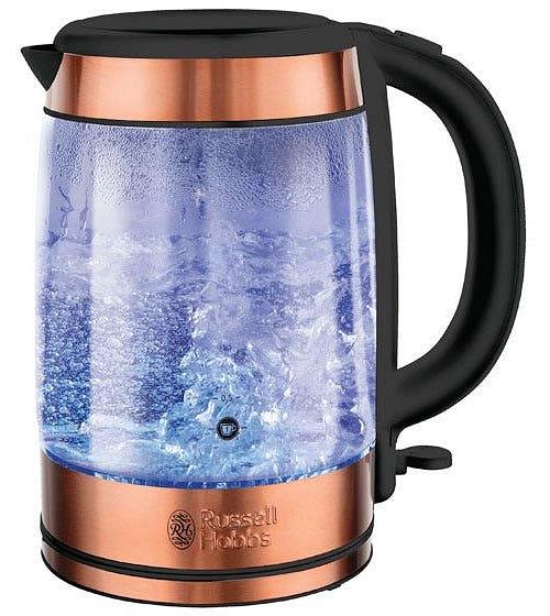 Russell Hobbs 1.7 Litre Brooklyn Glass Kettle - Copper Accents