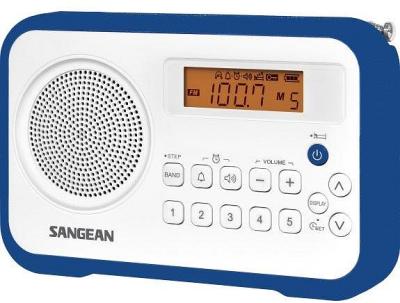 Sangean Portable AM/FM Radio - White/Blue