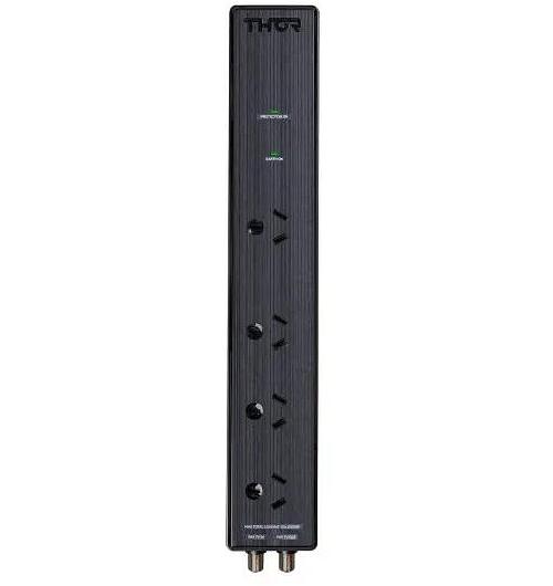 Thor Alpha 4 Outlet Power Filter & Surge Protector - Black