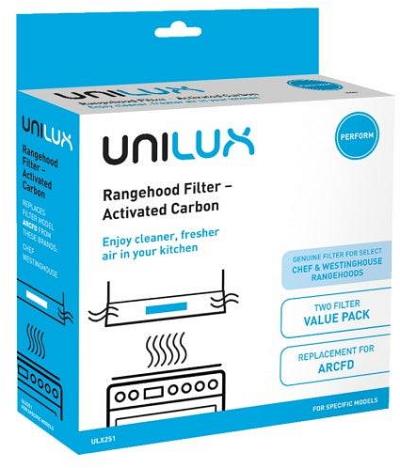 Unilux 2 pack Rangehood Carbon Filter