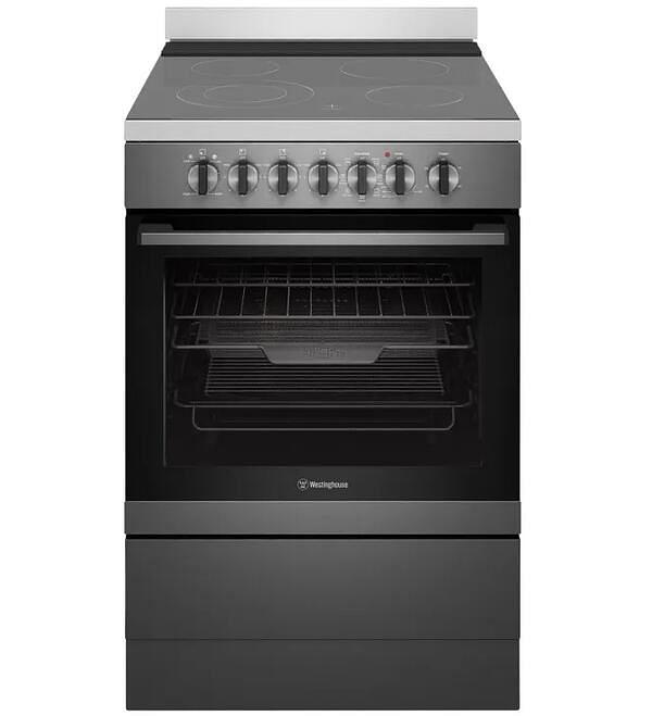 Westinghouse 60cm Freestanding Electric Cooker - Dark Stainless Steel