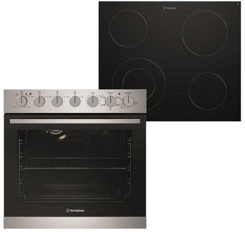 Westinghouse 60cm Multifunction Electric Oven with Ceramic Cooktop