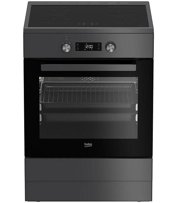 Beko 60cm Freestanding Cooker with Induction cooktop and Pyrolytic oven BFC60IPAN