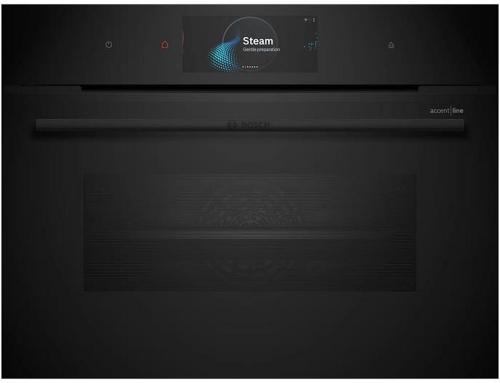 Bosch Series 8 Built-in compact oven with steam function 60 x 45 cm Black CSG958DB1
