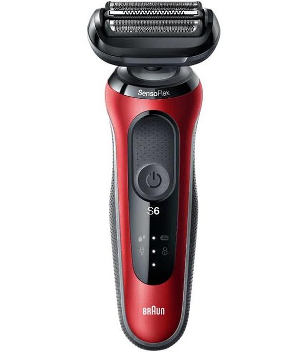 Braun Series 6 Wet & Dry shaver with travel case, red 61-R1000S