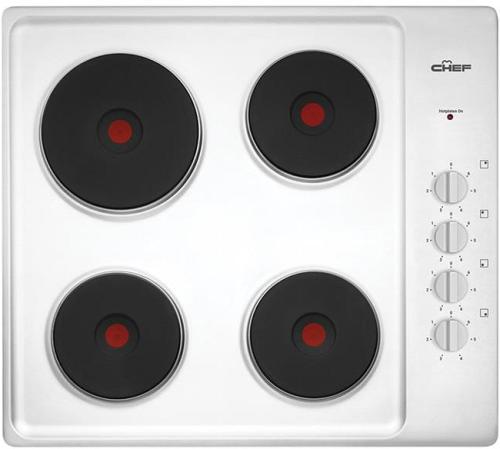 Chef 60cm 4 Zone Electric Solid Cooktop CHS642SB