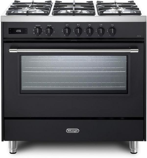Delonghi 90cm Freestanding Deluxe Dual Fuel Cooker - Anthracite DEF1407A