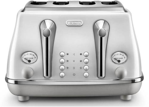Delonghi Icona Capitals 4 Slice ToasterSydney White CTOC4003W