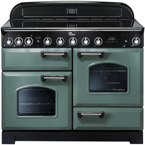 Falcon Classic Deluxe 110CM Induction Range Cooker Mineral Green/Chrome CDL110EIMG/CH