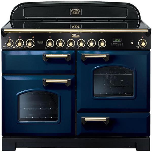 Falcon Classic Deluxe 110CM Induction Range Cooker Royal Blue/Brass CDL110EIRB/BR